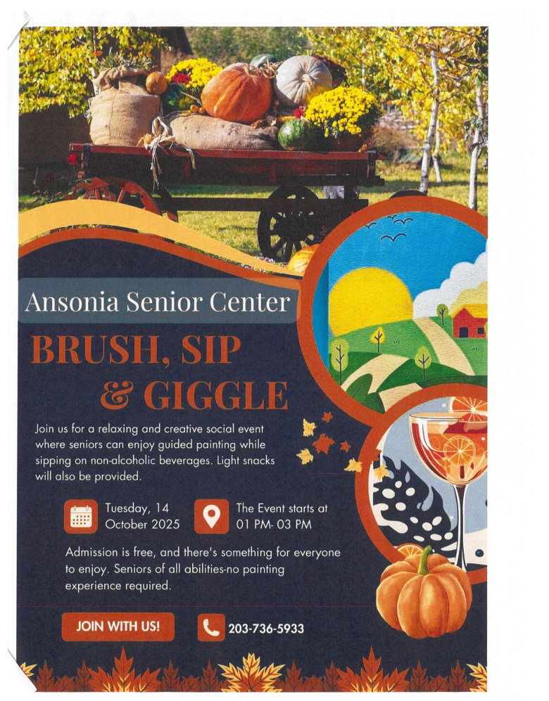Ansonia Senior Center event flyer