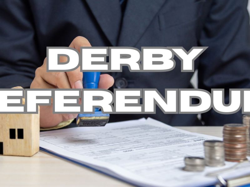 A stock image with the words 'Derby Referendum' written on it.