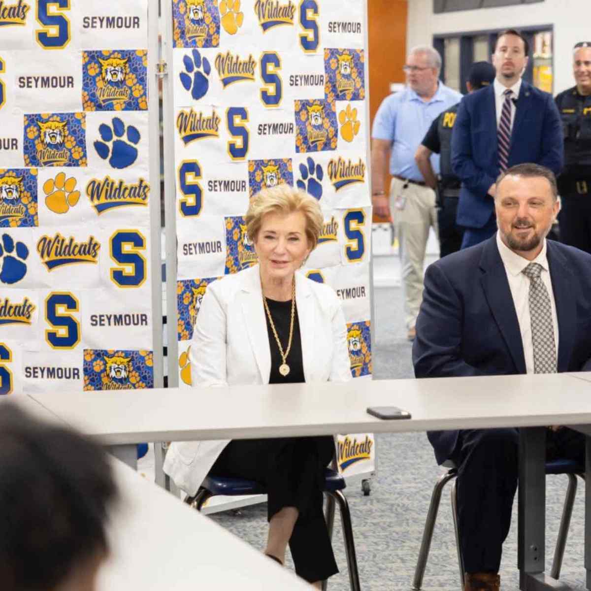 Education Secretary Linda McMahon Visits Seymour Schools