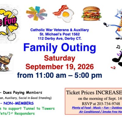 CWV Family Outing Is Sept. 19